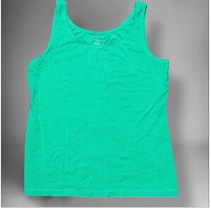 Talbots Green Fitted Sleeveless Tank Top